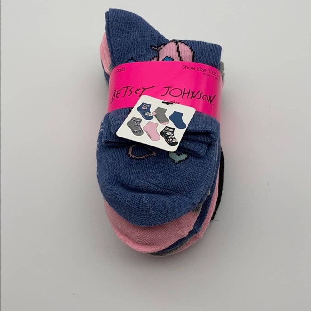 Betsey Johnson Crew Socks 6pk